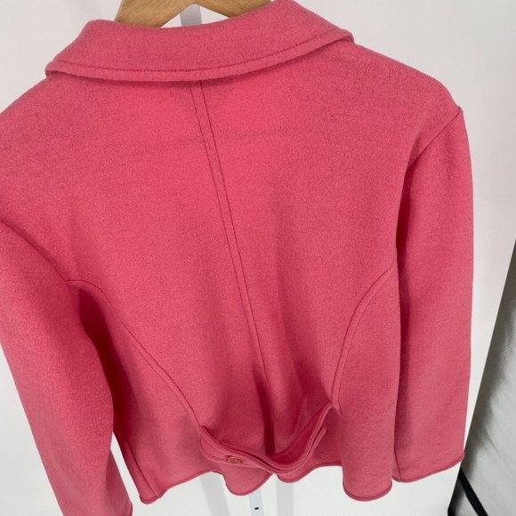 Talbots Alpaca Wool Pink Lightweight Button Front Jacket XL - Picture 6 of 14